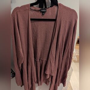 Torrid Mauve Open-Front Cardigan